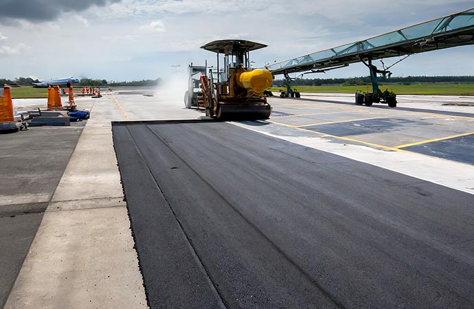 Airport asphalt paving repair services ensure smooth and safe runways.